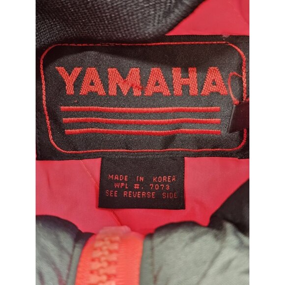 Vintage 80s Yamaha Racing Puffer Colorblock Jacket Size Large  Snowmobile - Picture 7 of 16